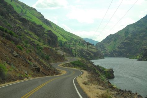 Keep in mind that this road requires some intense driving. The narrow, two-lane paved road winds closely along the canyon's towering walls, and it contains several steep grades. However, this just makes the highway all the more awe-inspiring. Two Tickets To Paradise, Oregon Bucket List, Things To Do In Idaho, Explore Idaho, Idaho Vacation, Idaho Adventure, American Desert, Overland Gear, Idaho Travel