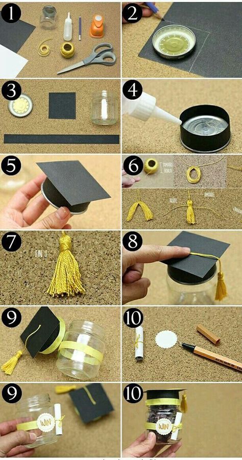 Graduation Souvenirs, Diy Teen, Diy Graduation Gifts, Graduation Crafts, Graduation Party Diy, Graduation Party Planning, Graduation Party Favors, Graduation Favors, Baby Food Jars