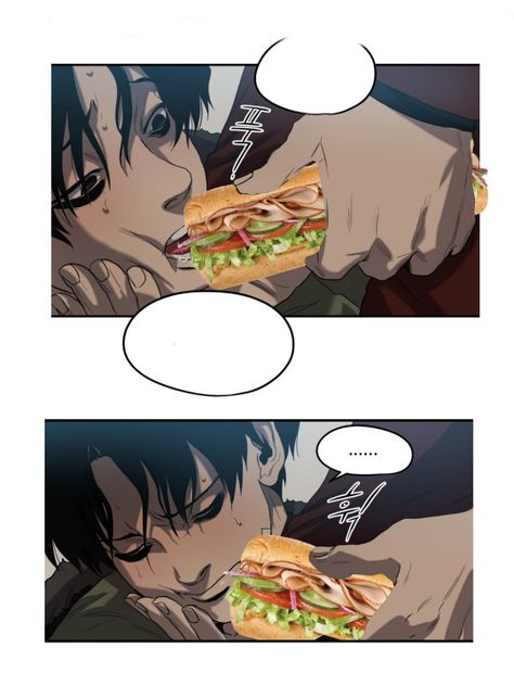 Killing Stalking | Person:What happened?!  Me:The fandom ... the fandom... Weird Food Combinations, Stalking Funny, Food Combinations, Eat Fresh, Spider Art, Cute Texts For Him, Jokes Pics, Weird Food, Cartoon Jokes