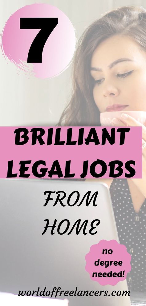 Interested in making money doing legal jobs but you're not a lawyer and never went to law school? You can earn money online with several legal no degree careers. And you need no experience either! These 7 legal work at home jobs will let you earn full time income from home or side hustle money. Check out these legal work from home jobs and start earning money at your dream job. #legaljobsfromhome #nodegreecareers #WorldofFreelancers Work At Home Jobs, At Home Jobs, Typing Jobs, Proofreading Jobs, Creative Jobs, Freelance Work, Writing Jobs, Work At Home, Job Board