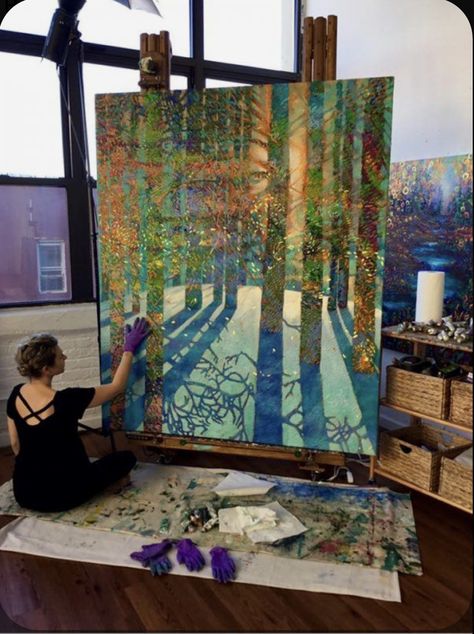 Boom Kunst, Iris Scott, Artists At Work, Art People, Painting Artist, Learn Art, Abstract Landscapes, Finger Painting, Contemporary Artist