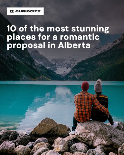 From the Rocky Mountains to our Badlands, Wild Rose Country is one of the most beautiful provinces in Canada, which is why we can’t think of a better place to pop the question! Looking to go somewhere extra picture-perfect? Click 'read it' for the most romantic places for a proposal in Alberta. #curiocity #calgary #edmonton #alberta #yeg #yyc #proposal #wedding #engagement #romance #engagementring #married #engaged #weddinginspo Proposal Spots, Small Outdoor Wedding, Best Places To Propose, Scenic Places, Johnston Canyon, Proposal Wedding, Proposal Photos, Romantic Proposal, Photography Club