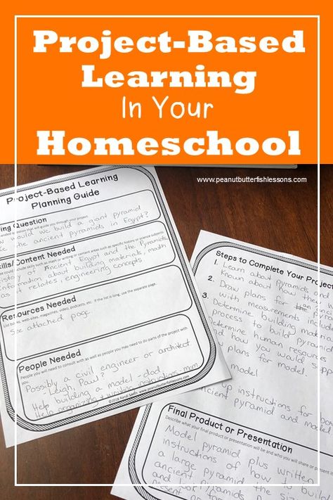 Project-Based Learning in Your Homeschool - peanut butter fish lessons Project Based Learning Homeschool, Game Schooling, Project Based Learning High School, Project Based Learning Middle School, Project Based Learning Kindergarten, Project Based Learning Elementary, Project Based Learning Math, Kids Printable Activities, Kindergarten Projects