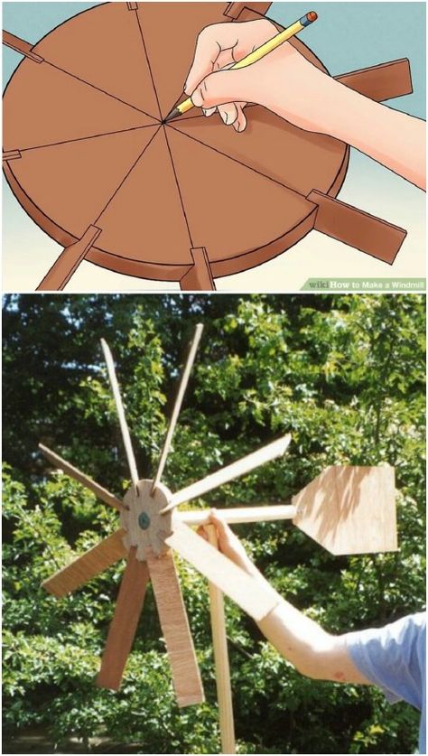 Diy Garden Windmill, Wind Mills Diy Ideas, Windmills Garden, Homemade Windmill, Windmill Plan, Diy Windmill, Wood Windmill, Windmill Diy, Wooden Windmill