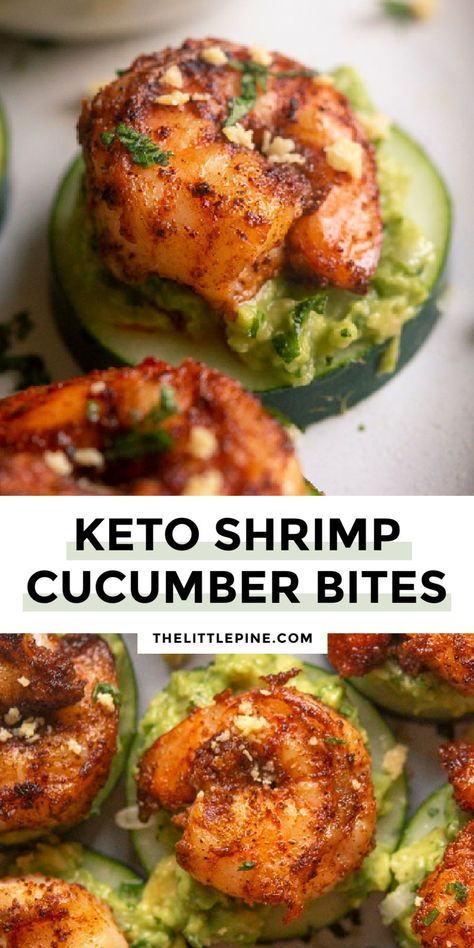 Low Carb Seafood Appetizers, Keto For Pescatarian, Keri Appetizers, Keto Shrimp Appetizers, Pescatarian Keto Meals, Low Carb Gourmet, Pescatarian Finger Foods, Dinner Recipes With Cucumber, Keto Potluck Recipes For A Crowd