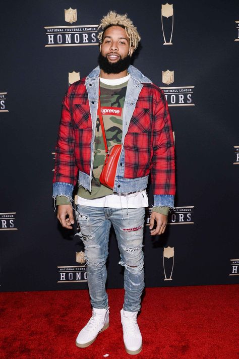 Odell Beckham Jr Fashion, Obj Fashion, Guy Fashion, Mens Fashion Swag, Rapper Outfits, Odell Beckham, Dope Fits, Black Men Street Fashion, Odell Beckham Jr