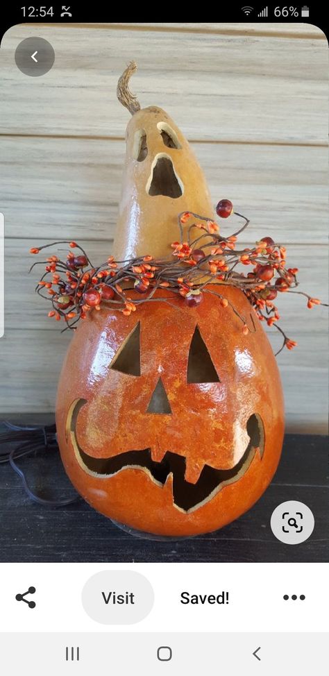 Gourd Thunder Drums, Thanksgiving Gourds, Pumpkin Gourds, Pottery Barn Pumpkin, Gourds Diy, Carved Gourds, Lantern Ghost, Birdhouse Gourds, Fall Gourds