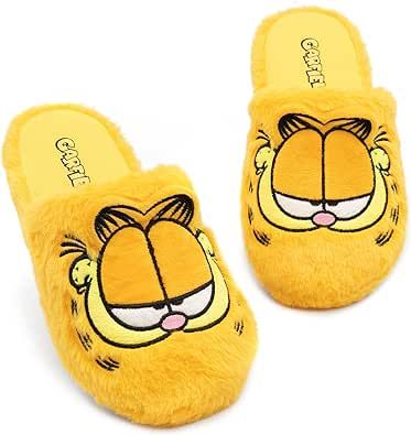 Tabby Cat Fluffy, Orange Slippers, Fluffy Sliders, Cat Fluffy, Fun Slippers, Embroidered Slippers, Character Face, Embroidered Details, Soft Textiles