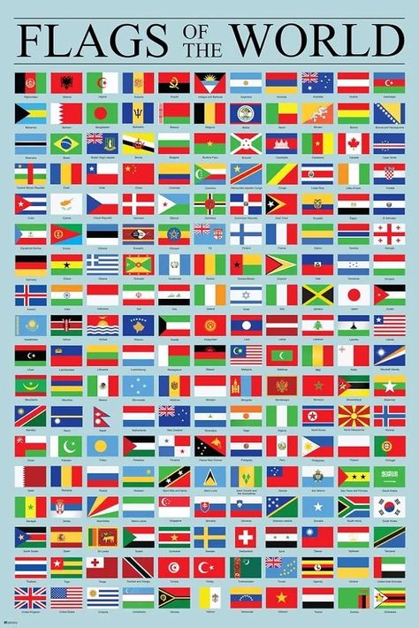 World All Country Flag, All Country Flags, World Printable, World Poster, America Flag, Flags Of The World, Country Flags, Flag, The World