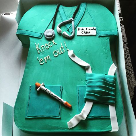 Crna Graduation Party, Crna Week Ideas, Anesthesiologist Cake, Anesthesia Cake, Crna Graduation, Operating Room Humor, Crna Week, Anesthesia School, Anesthesia Humor