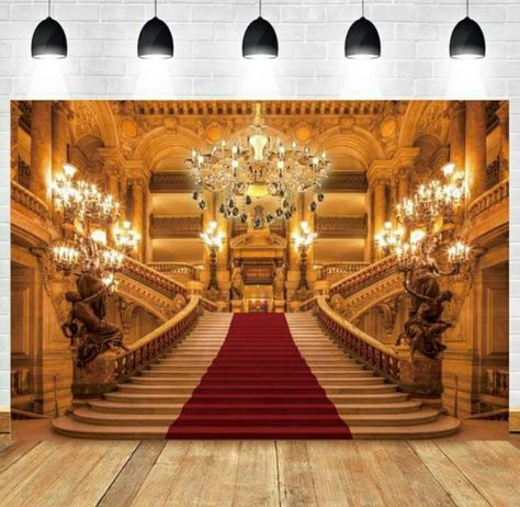 Masquerade Party Backdrop, Palace Photography, Luxurious Palace, Red Carpet Backdrop, Unique Party Decor, Red Carpet Wedding, Background Photo Studio, Birthday Party Backdrop, Prom Decor