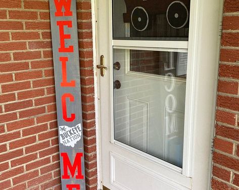 Ohio state football signs | Etsy Ohio State Art, Ohio State Helmet, Tall Welcome Sign, Ohio State Wreath, Ohio State Brutus, Ohio State Decor, Ohio State Gifts, Farmhouse Welcome Sign, Rustic Welcome Sign