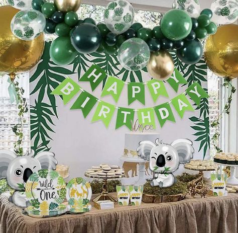 Koala Bday Party, 1st Birthday Koala Theme, Australiana Theme Party, Koala 1st Birthday Party, Koala First Birthday Party, Koala Baby Shower Theme, Koala Themed Birthday Party, Koala Party Decorations, Koala Birthday Party Ideas