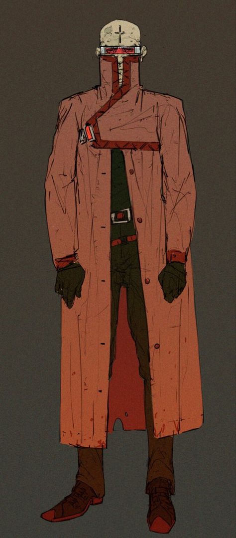 Technopath Character Design, Cyberpunk Coat, Cyberpunk Rogue Character Concept, Cyberpunk Detective Character Design, Cyberpunk Jacket Concept Art, Cyberpunk Trench Coat, Cyberpunk Thug Character Design, Cyberpunk Character Art, Gung Ho