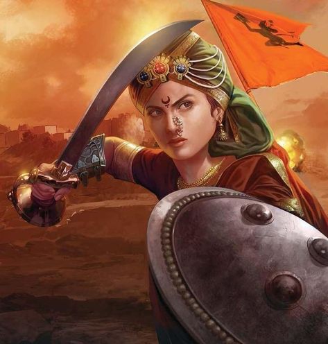 Jhansi Rani, Rani Laxmi Bai, Women Freedom Fighters, Freedom Fighters Of India, Indian Warrior, Indian Queen, India Painting, Warriors Wallpaper, Shivaji Maharaj