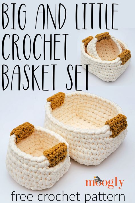 Crochet Big Basket, Crochet Toy Basket Pattern Free, Crochet Office Decor, Woodland Toys, Crochet Bowls, Crochet Hobby, Crocheted Baskets, Crochet House, Practical Baby Shower Gifts