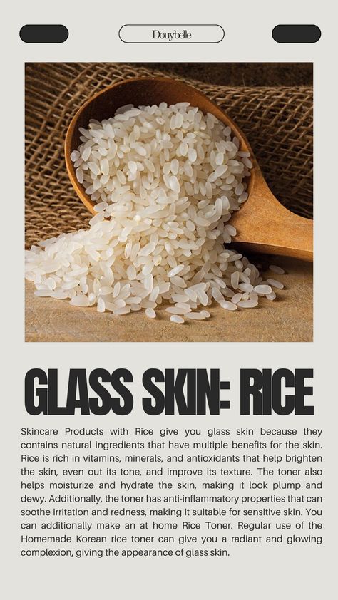 Rice is a very beneficial ingredient for your skin. The Homemade Korean rice toner is popular for its ability to give you glass skin. This is because rice contains natural ingredients that help brighten and moisturize the skin. Uni Motivation, Aesthetic Facial, Rice Serum, Makeup Bag Aesthetic, Facial Aesthetic, Rice Toner, Body Aesthetics, Serum Benefits, Korean Rice