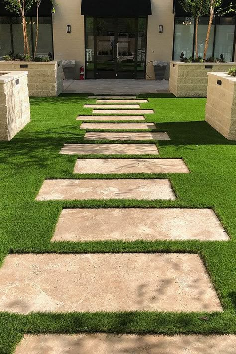 Garden Corner Ideas, Yard Water Fountains, Landscaping Garden Design, Sophisticated Garden, Corner Ideas, Garden Corner, Paver Walkway, Stone Walkway, Landscaping Garden