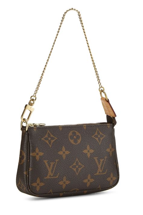 Louis Vuitton Monogram Canvas Pochette Accessoires Mini - What Goes Around Comes Around What Goes Around Comes Around, Strap Tops, Fashion Vintage, Private Event, Luxury Vintage, Vintage Bags, Bags Accessories, Monogram Canvas, Chain Link