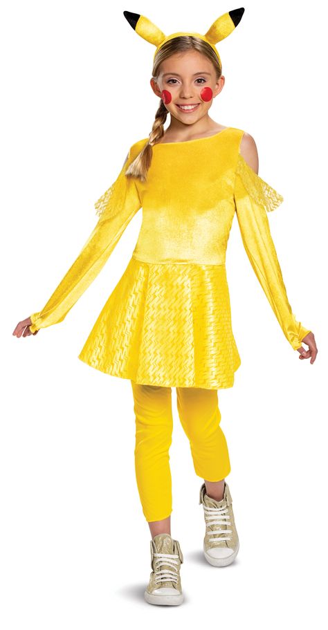 Pikachu Halloween Costume, Pikachu Girl, Pikachu Dress, Pikachu Costume, Red Stickers, Pokemon Costumes, Costume For Girls, Book Week Costume, Tulle Material