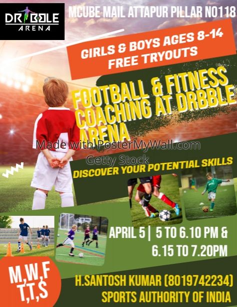 Camp Flyer, Soccer Fitness, Football Template, Soccer Camp, Coaching Center, Fitness Coaching, Flyer Poster, Poster Template, Soccer Field