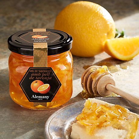 Azahar Honey with Valencia Orange Peel by Alemany Spanish Dessert, Spanish Foods, Spanish Desserts, Honey Candy, Orange Blossom Honey, Orange Peels, Aged Cheese, Valencia Orange, Candied Orange Peel