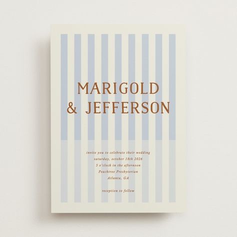 Stripes Wedding Invitations by Kelly Ambrose | Minted Modern Vintage Wedding Invitations, Modern Vintage Wedding, Striped Wedding Invitations, Striped Wedding, Vintage Wedding Invitations, Modern Wedding Invitations, Wedding Invitation Suite, Invitation Suite, Text Color