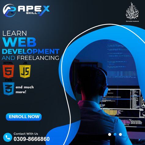 Web Development Poster Design, Web Development Creative Ads, Independence Day Poster, Web Development Programming, Course Web, Coding Courses, Web Development Course, Learn Web Development, Web Design Course