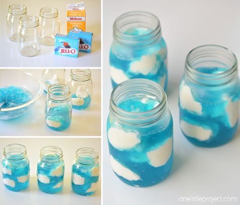 Sky Jello With Fluffy Clouds, Cloud 9 Birthday Activities, Cloud Nine Birthday Party Cake, Cloud Nine Birthday Party Games, On Cloud 9 Party Food, Cloud 9 Party Games, Cloud Dessert Ideas, Cloud Nine Birthday Party Food, Cloud Birthday Party Ideas