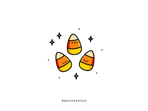 Candy Corn designs, themes, templates and downloadable graphic elements on Dribbble Candy Corn Tattoo Halloween, Candy Corn Illustration, Candy Corn Tattoo, Candy Corn Drawing, Canvas Dashboard, Corn Tattoo, Macbook Homescreen, Corn Drawing, Clay Illustration