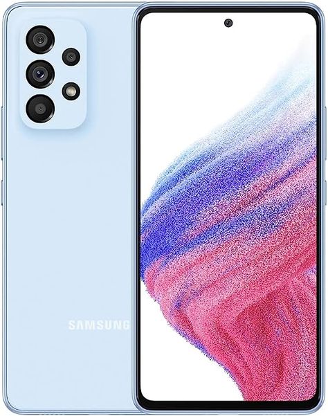 Amazon.com: Samsung Galaxy A53 5G (128GB, 6GB) 6.5" 120Hz Full HD+, IP67 Water Resistant, Dual SIM GSM 4G Volte Unlocked (for US + Global) International Model A536E/DS (25W Charging Cube Bundle, Awesome Blue) : Cell Phones & Accessories Samsung A53, Mobile Logo, Led Bed Frame, Graffiti Wallpaper Iphone, Unlocked Phones, Smartphone Accessories, Arm Chairs Living Room, New Phone, Samsung Phone