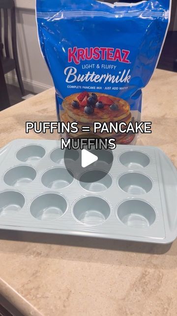 All In One Breakfast, Easy Pancake Bites, Pancake Puffs Muffin Tins, Ways To Make Pancakes, Pancakes On The Go, Pancakes In A Muffin Tin, Sleepover Meal Ideas, Muffin Pan Pancakes, Easy Make Ahead Breakfast For Kids