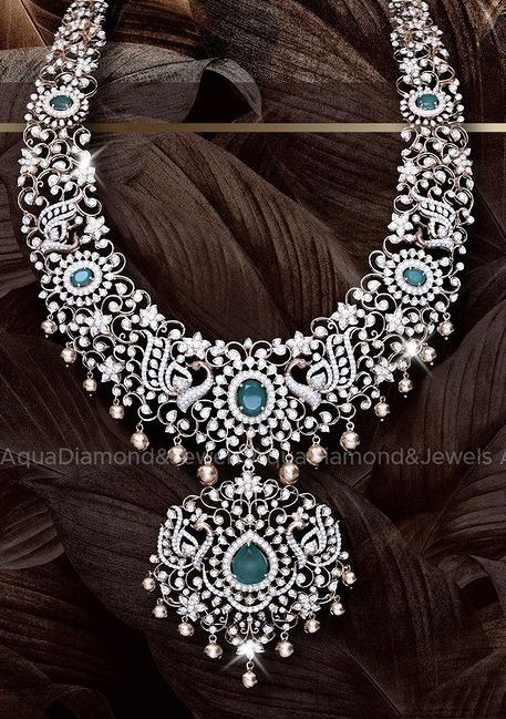 Diamond Haram, Cz Jewellery, Antique Necklaces Design, Diamond Bracelet Design, Diamond Pendants Designs, Indian Bridal Jewelry Sets, Jewelry Designing, Gold Chain Design, Diamond Necklace Designs