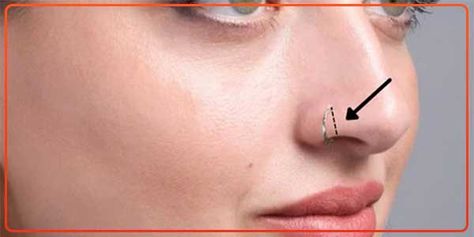 Normal Nose Piercing, Nose Piercing Button Nose, Nose Piercing Small Noses, Bilateral Nose Piercing, Women’s Nose Piercing, Which Side Of Nose To Pierce, Womens Nose Piercing, Female Nose Piercing, Nose Ring Placement Chart