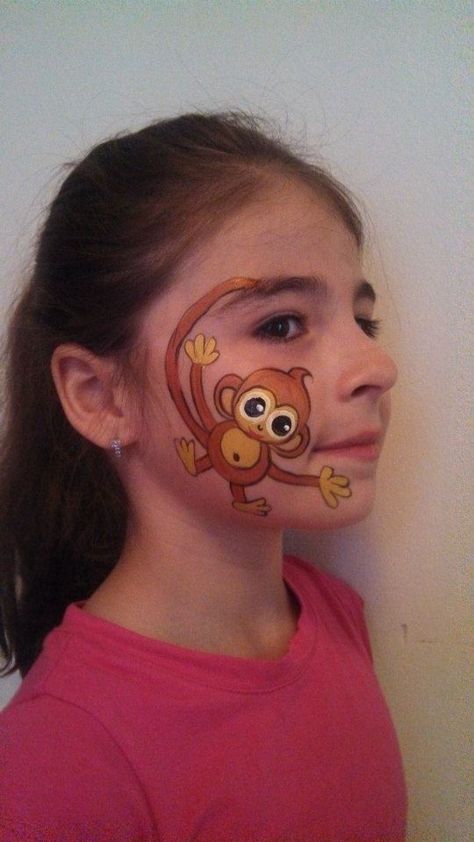 Monkey Face Paint, Face Paint For Kids, Paint For Kids, Halloween Face Paint, Face Painting Easy, Kids Face Paint, Monkey Face, Face Paintings, Face Painting Halloween