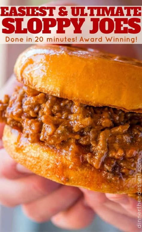 Award Winning Sloppy Joes (in 20 minutes!) - Dinner, then Dessert Sloppy Sandwiches, Homemade Manwich, Sloppy Joes Dinner, Best Sloppy Joe Recipe, Sloppy Joe Recipe Easy, Homemade Sloppy Joe Recipe, Sloppy Joe Recipe, Sloppy Joes Easy, Summer Sandwiches