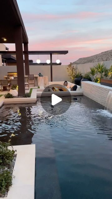 FOXTERRA Design | Landscape & Pool Design on Instagram: "These are the features that make up an ultra luxurious small backyard! Which feature is your favorite? 👇🏼
Comment “book” to connect with a designer today! 📩
#smallbackyard #smallpool #pooldesign #landscapedesign #luxuryhome #lasvegas #lasvegashomes #backyardtransformation #backyarddesign" Pool Fountains Waterfall, Foxterra Design, Las Vegas Homes, Pool Fountain, Backyard Retreat, Design Landscape, Pool Design, Small Pool, Pool Designs