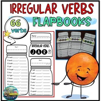 Irregular Verbs Review | FUN Flapbooks by ESL Classroom | TPT Irregular Verbs Activities, Irregular Verbs Game, Verb Games, Verbs Activities, Esl Classroom, Make Learning Fun, Irregular Verbs, Fun Worksheets, School Time