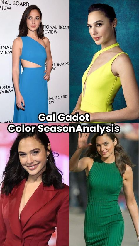 Gal Gadot color season decoded: Is she a Dark Winter or True Winter? Explore skin tone and palette traits with our expert online analysis. Gal Gadot Color Palette, Gal Gadot Hair, True Winter Color Palette, Body Shape Guide, Colour Psychology, Colors Hair, Dark Auburn, Winter Color Palette, True Winter