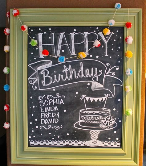 Happy birthday chalkboard art Blackboard Happy Birthday, Diy Birthday Chalkboard, Chalkboard Birthday Sign, Happy Birthday Chalkboard, Chalk Birthday Sign, Birthday Chalkboard Art, 1st Birthday Chalkboard Art, Chalkboard Template, Chalkboard Writing