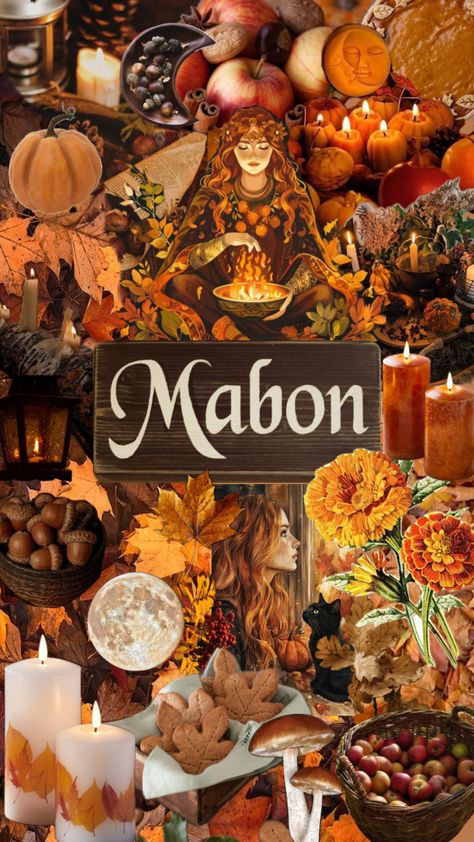 #mabon #autumn #witchy #fall Mabon Wallpaper, Mabon Decor, Mabon Aesthetic, Mabon Altar, Mabon Celebration, Witch Life, Witchy Fall, Wiccan Rituals, Wheel Of The Year