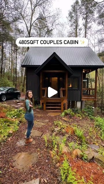 Tiny Cabin Interiors, Tiny Home Layout Floor Plans, Diy Tiny House Under $5000, Tiny Lake House, Tiny Barndominium, Tiny Home Layout, Small Prefab Cabins, Tiny Cabins Interiors, Tiny House In The Woods