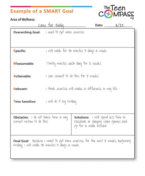 Smart Goals Examples, Smart Goals Worksheet, Goals Examples, Goal Setting For Students, Smart Goals Template, Life Skills Class, Life Goals Quotes, Goal Examples, Conscious Discipline