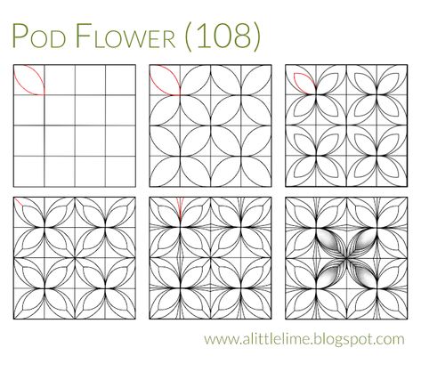 Pod Flower - PATTERN STEP OUT Batik Pattern Indonesian Simple, Colouring Templates, Batik Simple, Easy Zentangle Patterns, Helen Williams, Paper Snowflake Patterns, Batik Motif, Zentangle Tutorial, Cute Origami