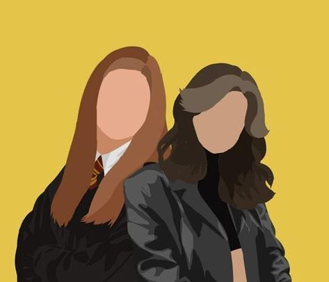 Ginny Weasley and y/n #minimalistart #facelessportrait #personalisedportrait #minimalistdrawing #birthdaygiftideas Multi Fandom Pfp, Harry Potter Portraits, Harry Potter Ginny Weasley, Faceless Portraits, Harry Potter Ginny, Draco Malfoy Fanart, Harry Potter Puns, Harry Potter Pin, Harry Potter Images