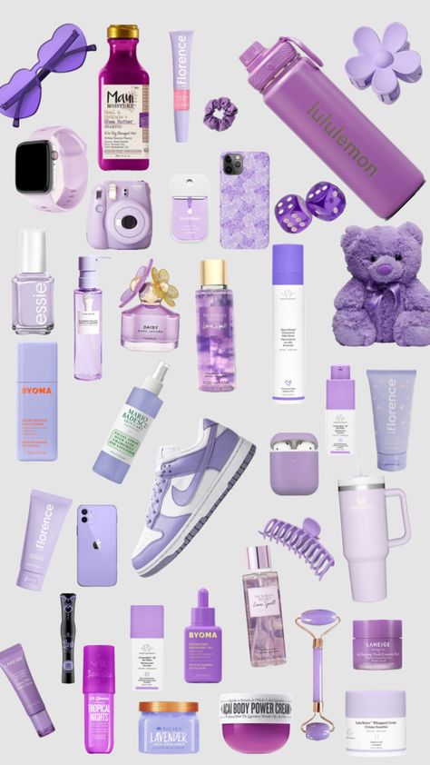 Skincare Aesthetic Purple, Lilac Outfit Aesthetic, Lilac Skincare, Byoma Skincare Aesthetic, Purple Wonyoungism, Purple Skincare, Purple Products, Purple Gifts, Face Balm