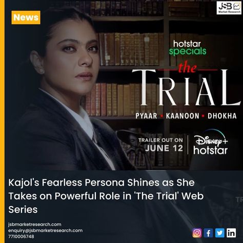 Kajol shines in Disney+Hotstar's "The Trial" as Noyonika, a housewife-turned-lawyer. Her powerful portrayal and versatility make this Indian adaptation a must-watch. Disney Hotstar Movies To Watch, Hotstar Movies To Watch, Disney Hotstar, Movie Collection, Web Series, Adaptation, Strong Women, Lawyer, Movies To Watch