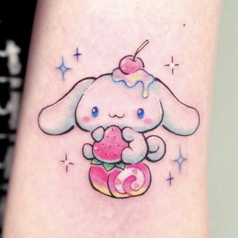 Care Bear Tattoos, Hello Kitty Tattoos, Cute Tats, Kawaii Tattoo, Bff Tattoos, Doodle Tattoo, Cute Little Tattoos, Cute Tiny Tattoos, Strawberry Flavor