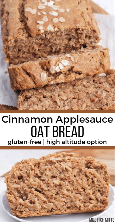 Cinnamon Applesauce, Oat Bread, Sans Gluten Sans Lactose, Cinnamon Recipes, Gluten Free Sweets, Gluten Free Dairy Free Recipes, Breakfast Cookies, High Altitude, Bread Machine