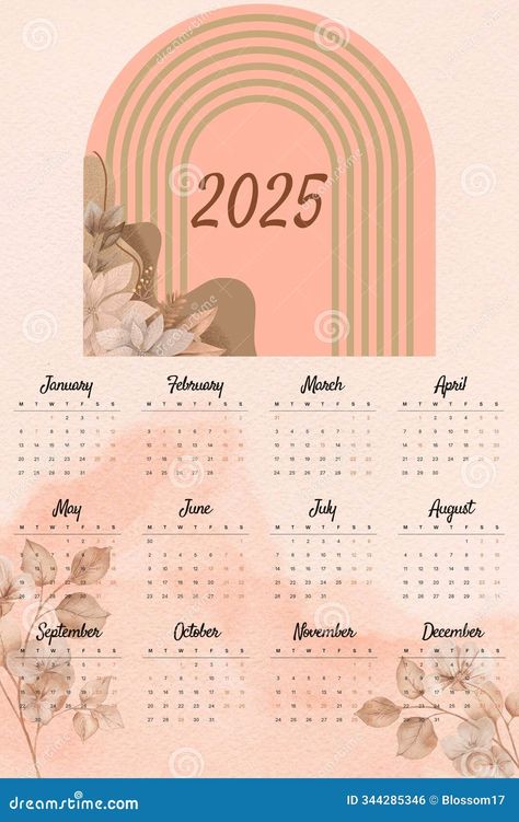 Diy Aesthetic Calendar 2025, 2025 Calendar Design Template, Calendar 2025 Aesthetic Cute, Desk Calendar Layout, Journal Background, Poster Calendar, Wall Calendar Design, White Template, Calendar Design Template